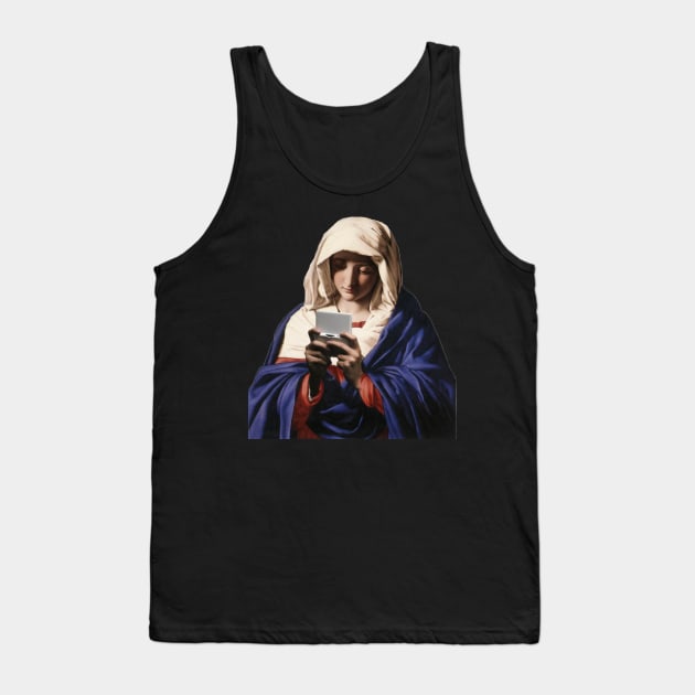 Virgin Mary Playing Gameboy Tank Top by idkco